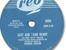Super Rare 1959 FRANKIE AVALON Rock'n Roll 78 RPM Record. Just Ask Your Heart