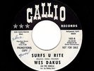 '63 W Coast SURF Instros WES DAKUS/REBELS Surfs U Rite/Dog Food GALLIO M- HEAR