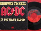 AC/DC HIGHWAY TO HELL / IF YOU WANT BLOOD 1979 RARE FRENCH 7“PS BON SCOTT
