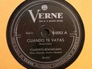 CUARTETO BORINCANO / CUANDO TE VAYAS / ME DEJASTE / 78 RPM RECORD