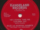 BILLIE & GORDON HAMRICK —HE IS MY GUIDE— country 78 | Rangeland 506 | VG+