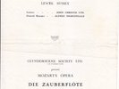 Opera Programme 1935 Fritz Busch Glyndebourne Die Zauberflöte Ivar Andresen