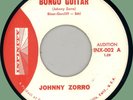 JOHNNY ZORRO Bongo Guitar / Kangaroo Hop 45rpm Infinity 1961 surf tittyshaker