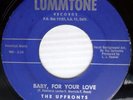 THE UPFRONTS doowop VG++ LUMMTONE 45 BABY FOR YOUR LOVE b/w IT TOOK TIME PJ145