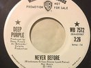 DEEP PURPLE Never Before/When A Blind Man Cries 45 Warner Bros promo