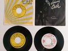 4 JOHNNY CASH 45's - SUN - WALK THE LINE / GUESS THINGS / BIG RIVER / FOLSOM  NM