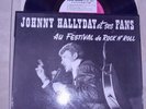 johnny hallyday  rare 25cm festival rock original vogue ld 543 encadre+languette