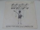 AC/DC Guns For Hire / Landslide German Promo & Product Facts 7 Inch