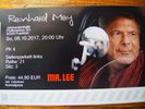 Reinhard Mey  3 Konzertkarten Frankfurt Jahrhunderthalle 8.10.2017 als Wertbrief