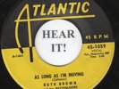 Ruth Brown R&B 45 (Atlantic 1059) As Long As I'm Moving /I Can See   VG+