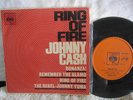 JOHNNY CASH RING OF FIRE  VINYL RECORD  E.P 7