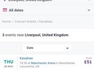 2x kasabian standing tickets Liverpool