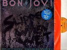 BON JOVI slippery when wet (early uk pressing & lyric inner) LP EX/VG+ VERH 38