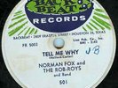 NORMAN FOX & THE ROB-ROYS - TELL ME WHY on BACK BEAT - 78 rpm