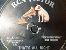 Elvis Presley RCA VICTOR 78 Rpm THAT'S ALL RIGHT/BLUE MOON OF KENTUCKY #20-6380