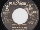 BEATLES / PAUL McCARTNEY Ebony And Ivory RARE Jamaica 45 jamaican STEVIE WONDER