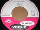 johnny HALLYDAY - hey pony - jukebox 45t - VOGUE 45845 - logo promotion