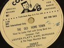 78 rpm Hot Bluegrass Banjo & Fiddle Flatt & Scruggs Columbia (DJ) 20957 grade E-