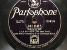 LILY LAPIDUS & ARTHUR ROSEBERY’S KIT CAT BAND - ‘AM I BLUE’ PARLOPHONE 78, E+