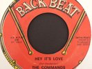 The Commands 60s Soul 45 on Back Beat   Hey It's Love   Hear