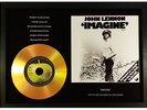 JOHN LENNON 'IMAGINE' SIGNED GOLD DISC DISPLAY