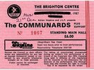 Communards The Brighton Centre 21/12/87 Ticket