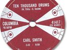 Super Rare 1959 CARL SMITH Country Rock 78 RPM Record. Ten Thousand Drums