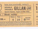 Ian Gillan (Deep Purple)  In Concert 1982 Ticket / Konzertkarte / Eintrittskarte