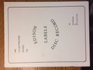 Illustrated Guide to Edison Labels Disc Records by S Sylvester