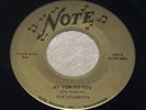1959 THE STUDENTS  My Vow To You  RARE DOO-WOP 45 on NOTE 10019 *VG++*