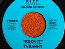 TYRANNY Rock It RARE 1979 hard rock heavy metal 45 RIFF RECORDS PRIVATE EX-