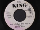 DONALD HEIGHT: How Lonely Can You Be / 45 (dj, strong VG, label wear, R&B)