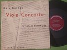 BARTOK - Viola Concerto WILLIAM PRIMROSE SERLY BRS 309 LP EX