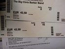 Chris Barber Band Konzertkarten, 2 Stück zusammen nur 85,00 Euro