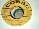 Don Thomas Hey Little Dancing Girl Rockabilly Teen 45 on Coral LISTEN