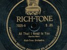 78tk-dance-RICH-TONE (GENNETT)  7025-Rich-Tone Orch/Jazz Harmonizers -RARE LABEL