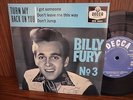 EP DECCA / BILLY FURY N° 3 / TURN MY BACK ON YOU / ROCKABILLY / MINT