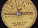 Rock & Roll 78 JERRY LEE LEWIS Great Balls Of Fire SUN HEAR