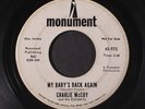 CHARLIE MCCOY & ESCORTS: My Baby's Back Again / Stubborn Kind Of Fellow 45 (dj,