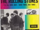 The ROLLING STONES * It's All Over Now * 1964 Dutch 45 * Pink Blue cover *