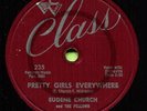 EUGENE CHURCH (Pretty Girls Everywhere / For The Rest) R&B/SOUL 78  RPM  RECORD