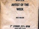RICK NELSON FOR YOUR SWEET LOVE 1963 5 X 33 RPM STEREO JUKE BOX SET COMPLETE