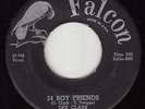 DEE CLARK - Falcon 1005 - 24 Boy Friends / Seven Nights- '57 BLACK ROCKER 45 VG+