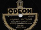 KALAMA'S QUARTET 78 rpm...ODEON (FRANCE) ISSUE ...SUPERB HAWAIIAN