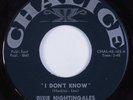 Soul Gospel 45 DIXIE NIGHTINGALES I Don't Know CHALICE HEAR