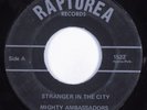 Soul Funk Gospel 45 MIGHTY AMBASSADORS Stranger In The City RAPTUREA HEAR