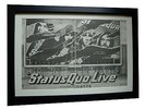 STATUS QUO+Live Glasgow++POSTER+AD+RARE ORIGINAL 1977+FRAMED+EXPRESS GLOBAL SHIP