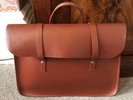 RETRO vintage LEATHER HIDE  sheet MUSIC case SATCHEL document LAPTOP bag