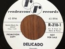 RARE 60S SURF GUITAR 45 JAN DAVIS Delicado/Sahara RENDEZVOUS PROMO EX