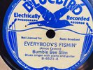 BUMBLE BEE SLIM MILTON SPARKS BLUEBIRD 6521 BLUES 78 RPM E/E-